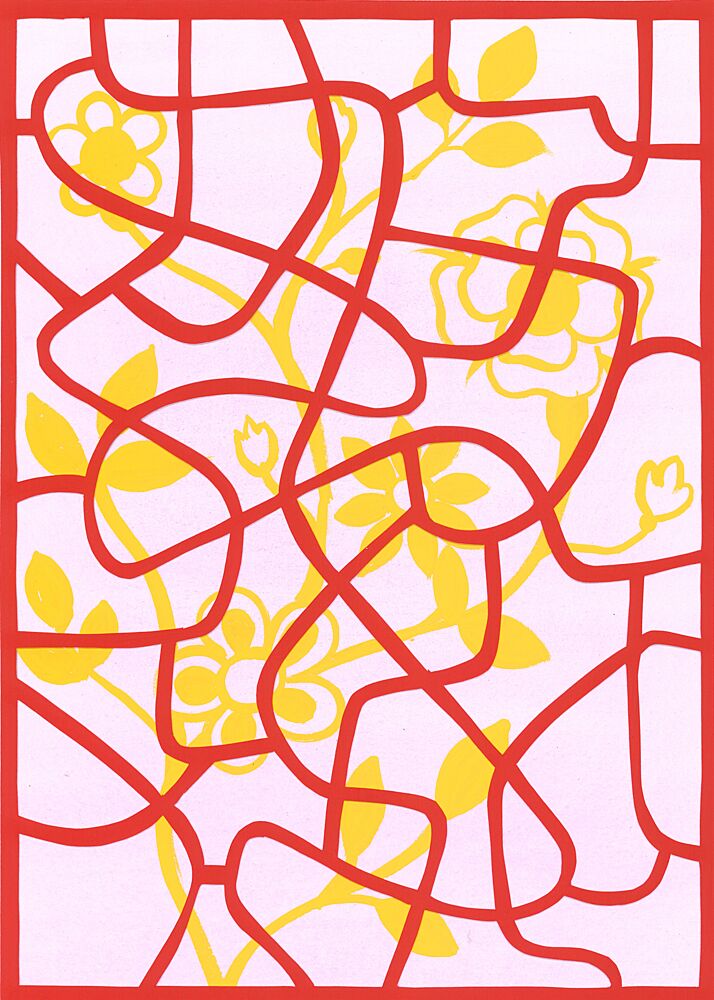 Vibrant Floral Maze art print by Isabelle Brent for $57.95 CAD