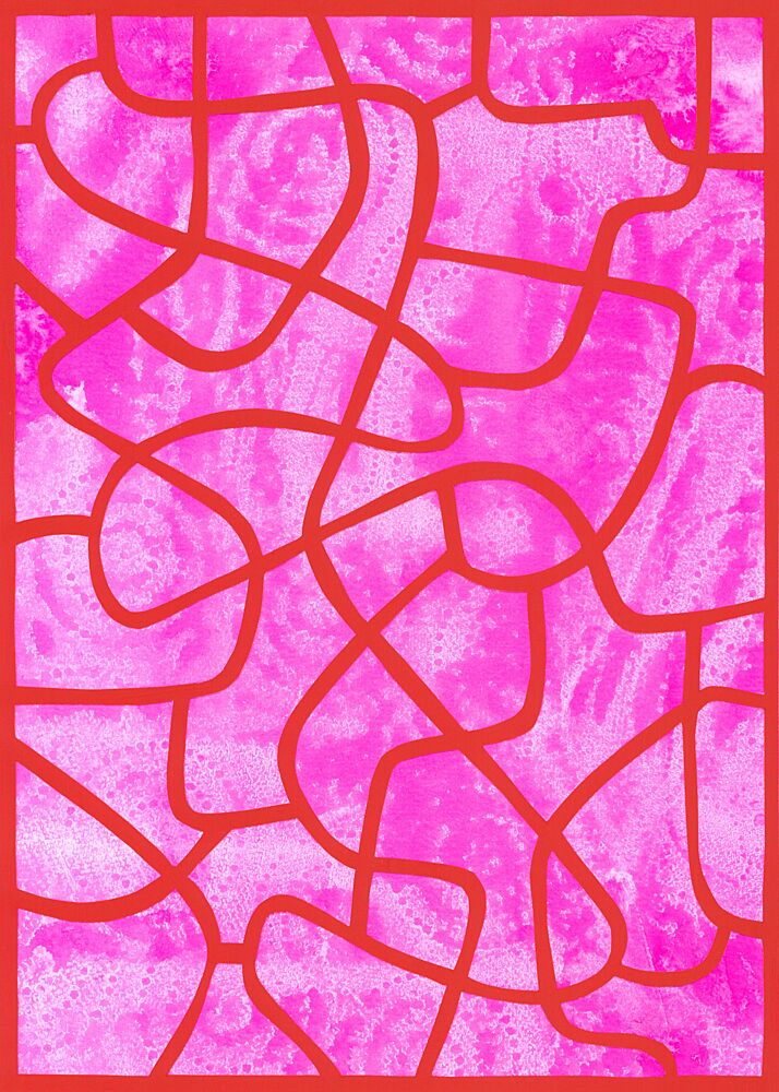 Bold Pink Organic Lines art print by Isabelle Brent for $57.95 CAD