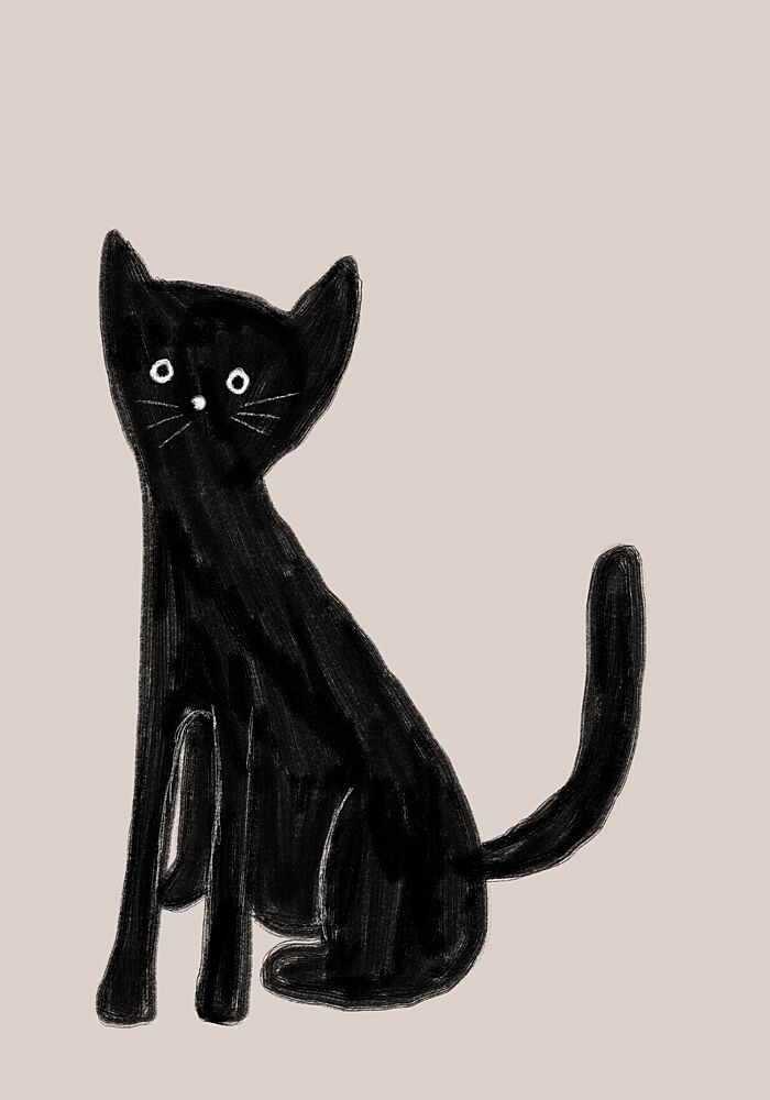 Curious Black Cat art print by Athene Fritsch for $57.95 CAD