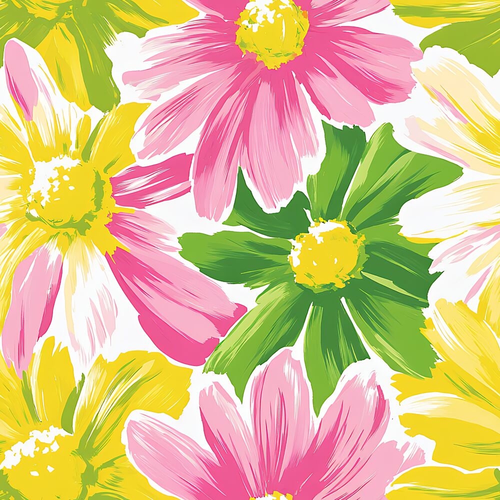 Vibrant Painted Flowers art print by Sergio Garcia Avila for $57.95 CAD