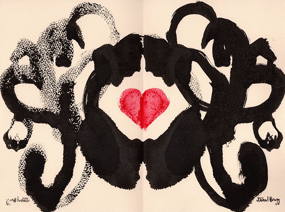 Embrace of Love Ink art print by Janel Bragg for $57.95 CAD