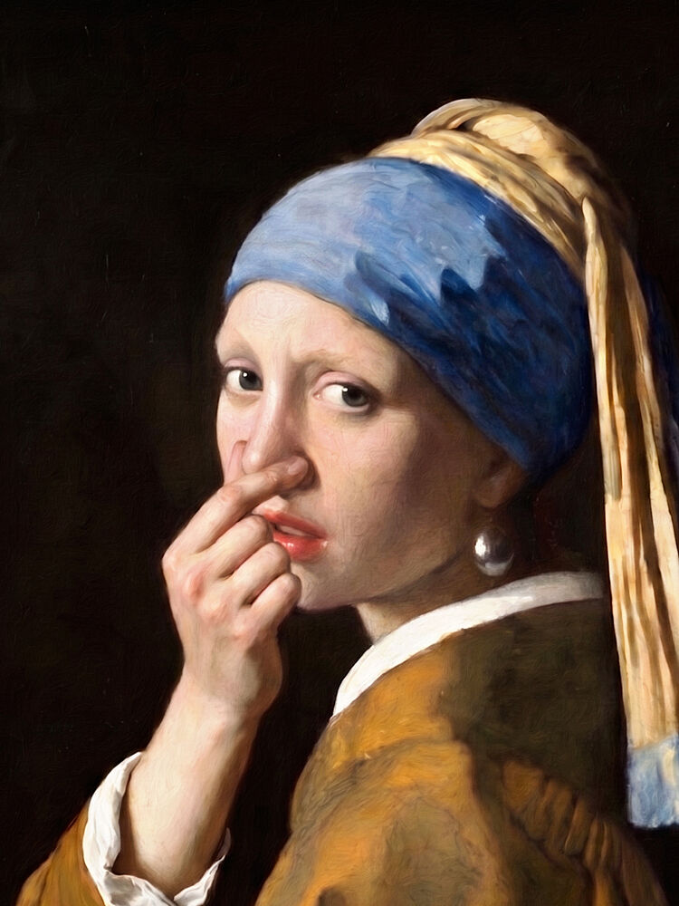 Picking Nose Girl art print by Marja van den Hurk for $57.95 CAD
