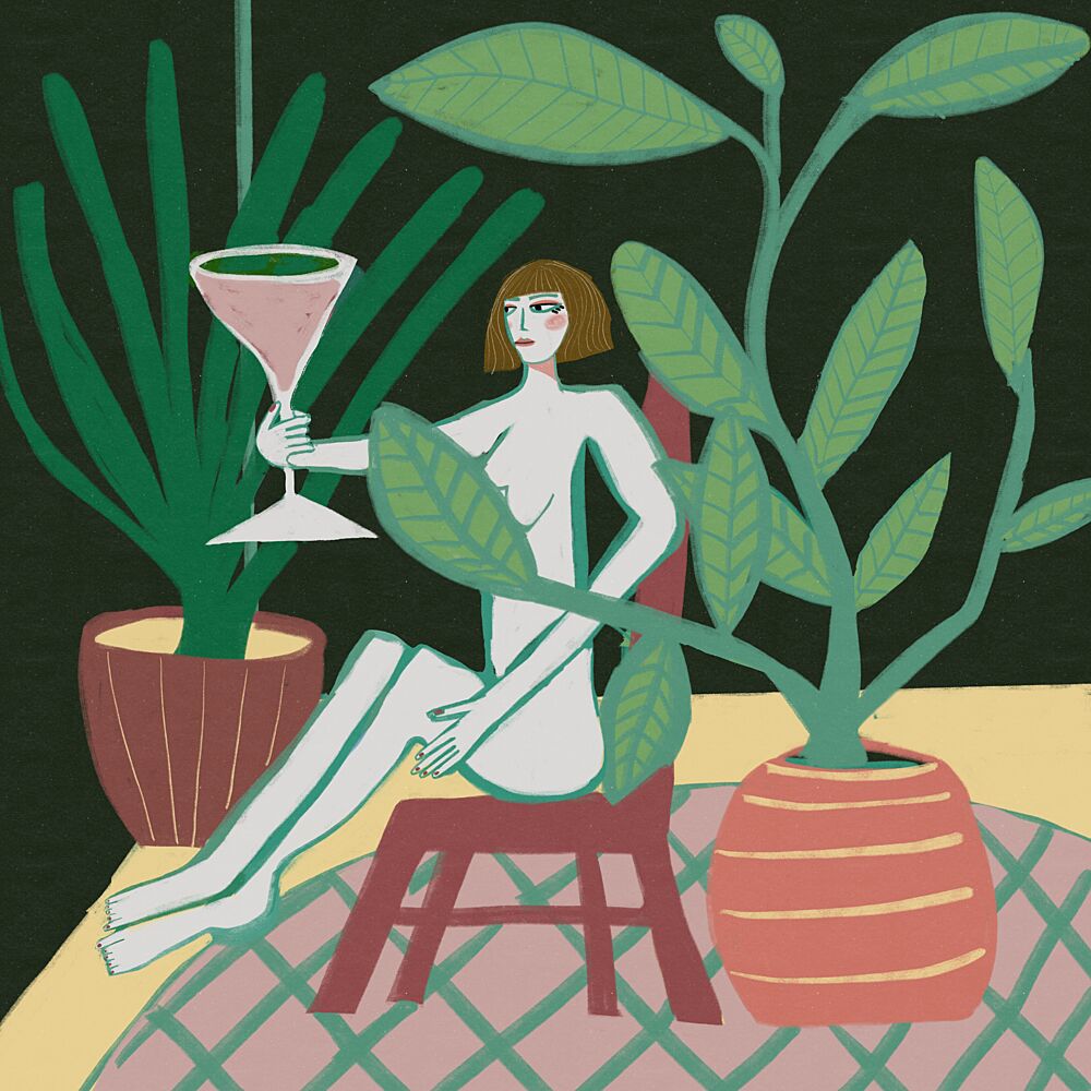 Nude Woman Green Retreat art print by Sharyn Bursic for $57.95 CAD