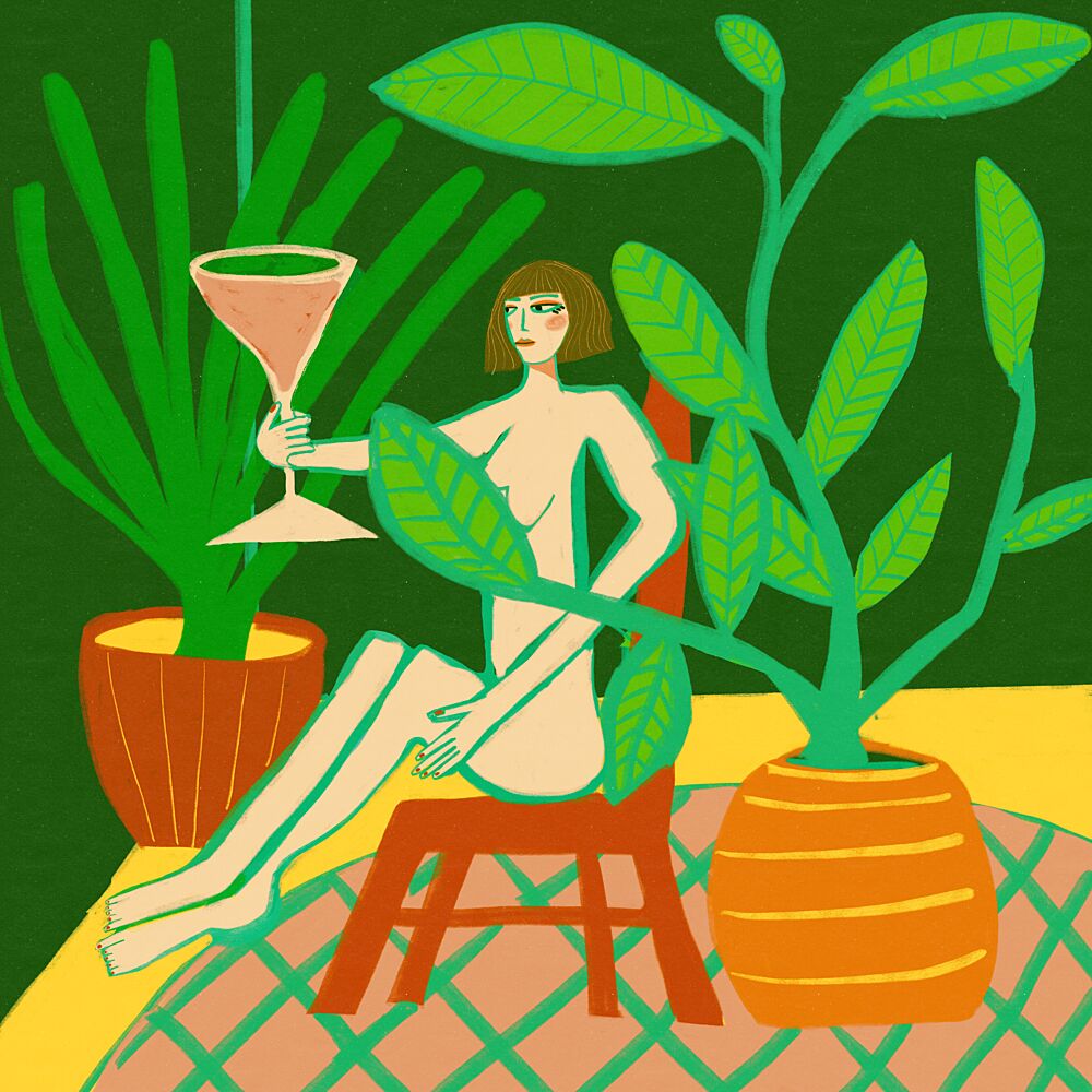 Nude Woman Green Sanctuary art print by Sharyn Bursic for $57.95 CAD