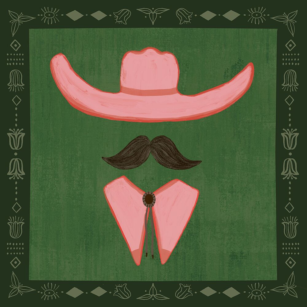 Pink Cowboy Icon art print by Aliya Putrus for $57.95 CAD