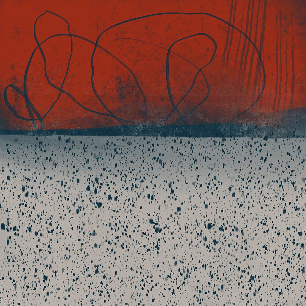 Dynamic Red Abstract art print by Mansi Saxena for $57.95 CAD