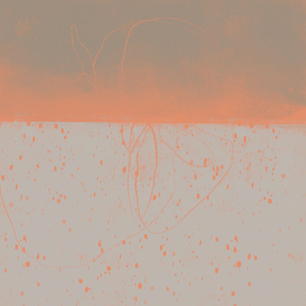 Abstract Orange Horizon art print by Mansi Saxena for $57.95 CAD