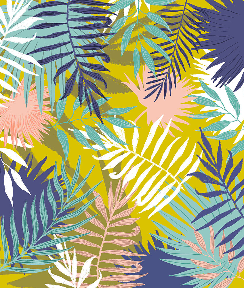 Vibrant Tropical Leaves art print by Uma Gokhale for $57.95 CAD