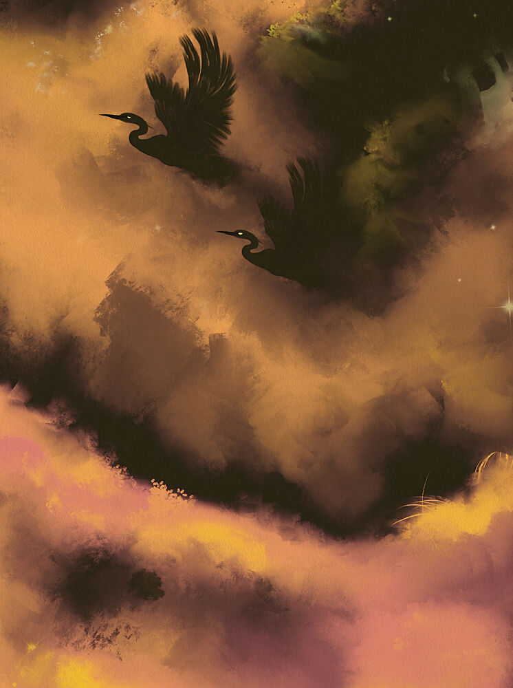 Mystical Sunset Birds art print by Josie George for $57.95 CAD