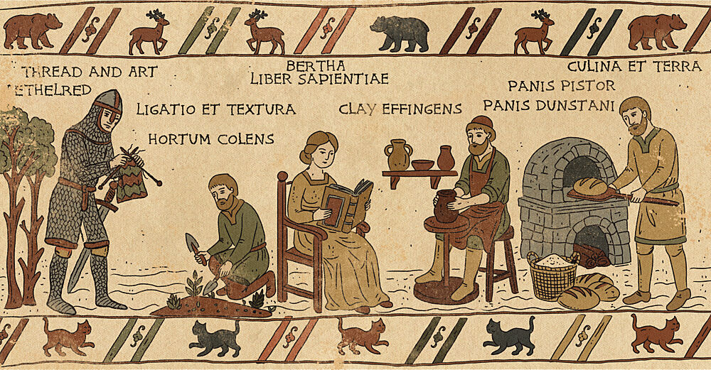 Medieval Daily Life Tapestry art print by Nicholas for $57.95 CAD