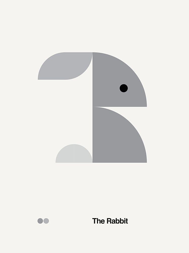 Modern Geometric Bunny art print by David Vineis for $57.95 CAD