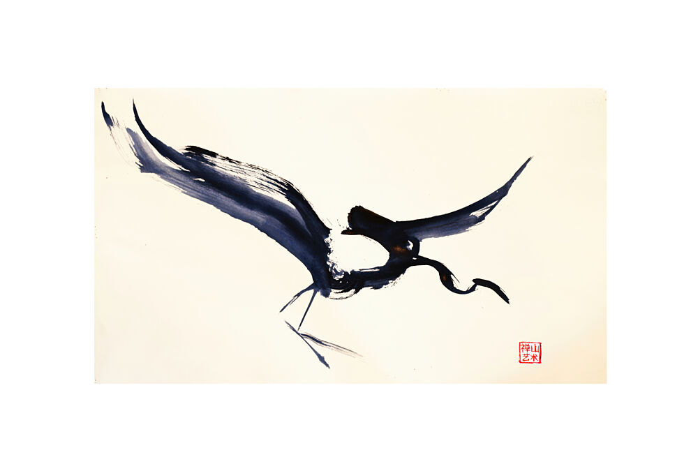 Flying Ink Crane art print by RodMacIver for $57.95 CAD
