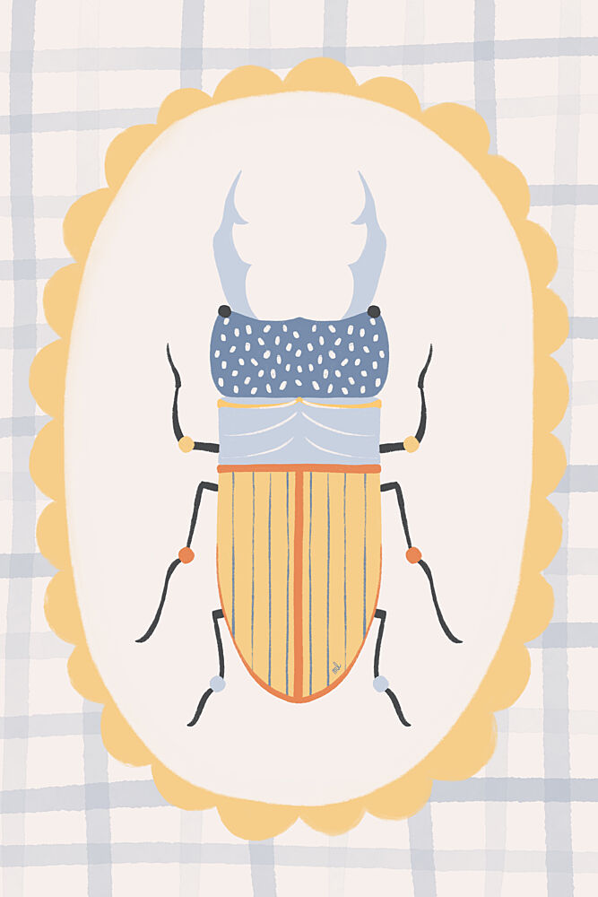 Whimsical Stag Car art print by Menina Lisboa for $57.95 CAD