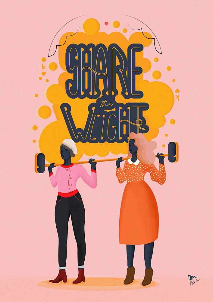 Share the Weight art print by Keva Epale for $57.95 CAD