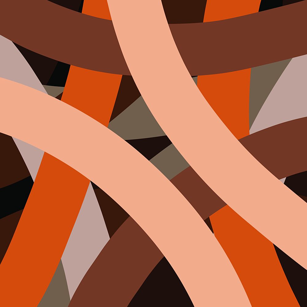 Warm Abstract Weave art print by Keva Epale for $57.95 CAD