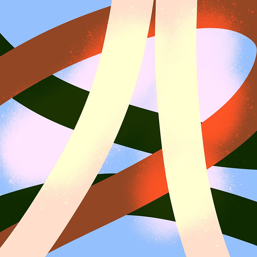 Vibrant Abstract Geometry art print by Keva Epale for $57.95 CAD