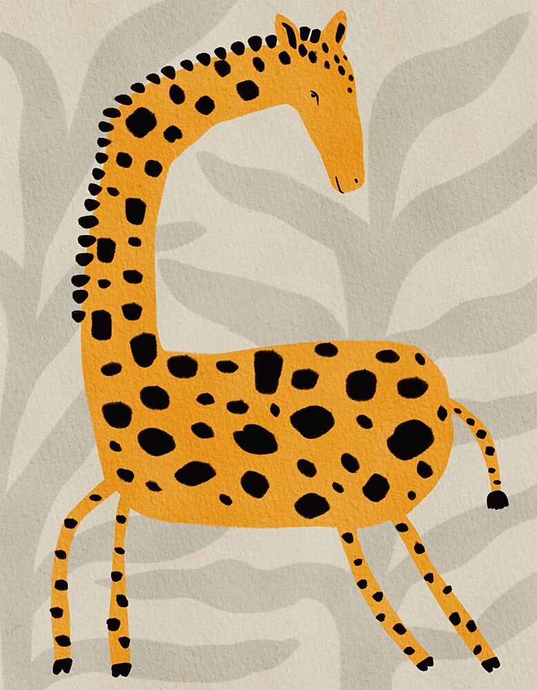 Whimsical Safari Giraffe art print by Nikita Jariwala for $57.95 CAD