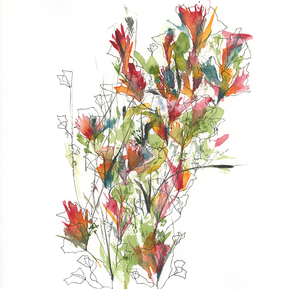 Vibrant Watercolor Blooms art print by Ankie Kooi for $57.95 CAD