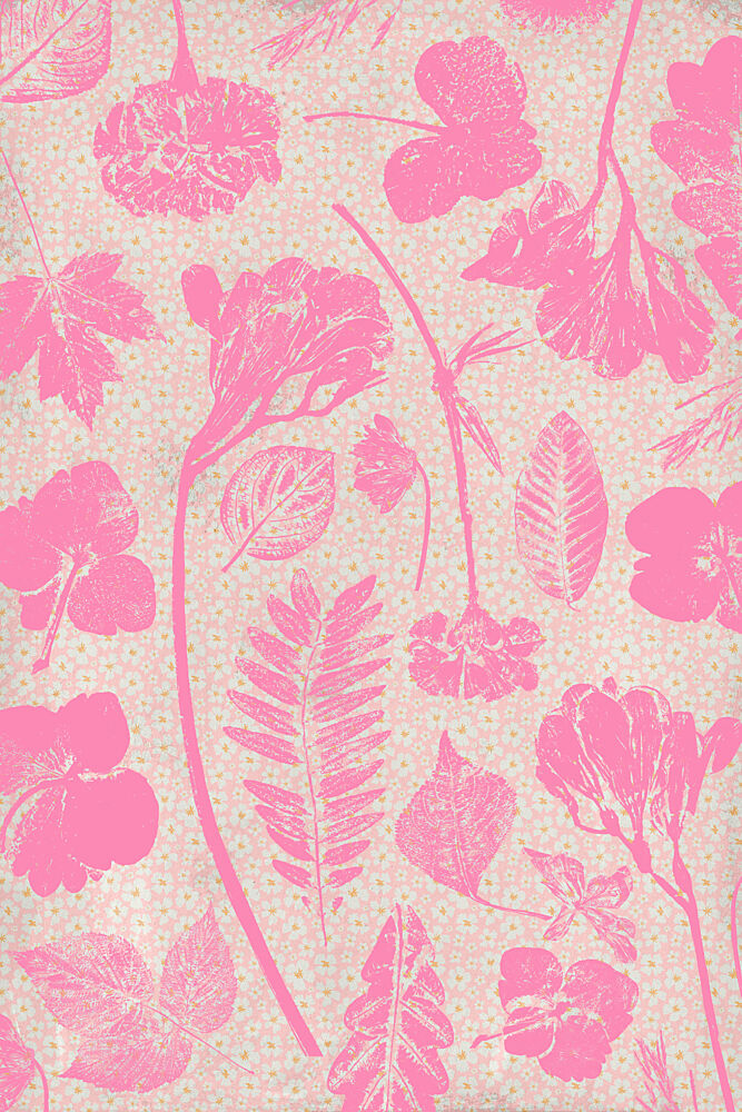 Pink Botanical Pattern art print by Treechild for $57.95 CAD