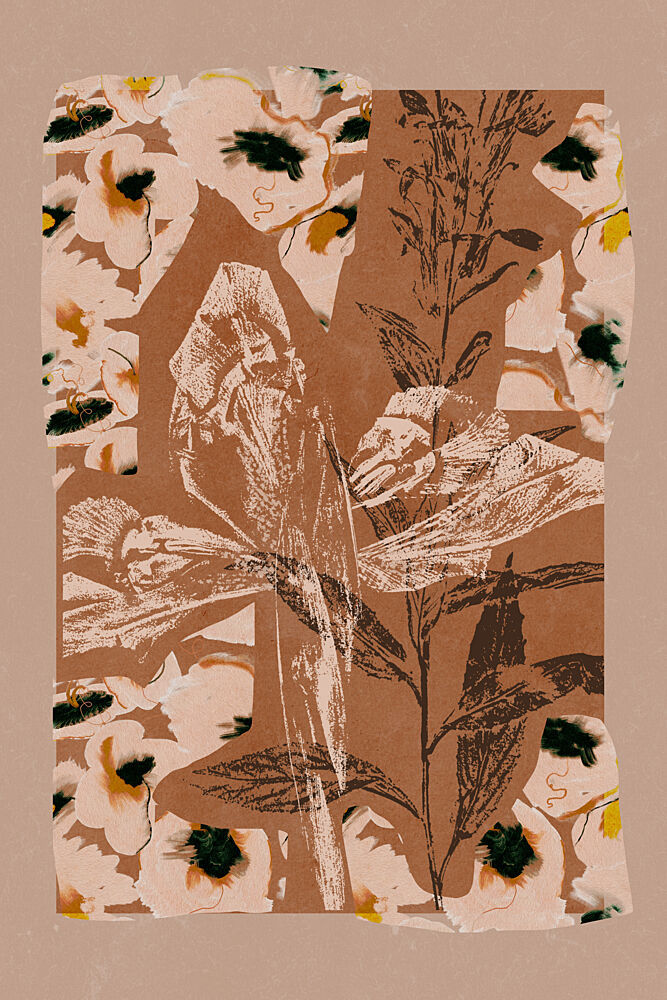 Earthy Floral Collage art print by Treechild for $57.95 CAD