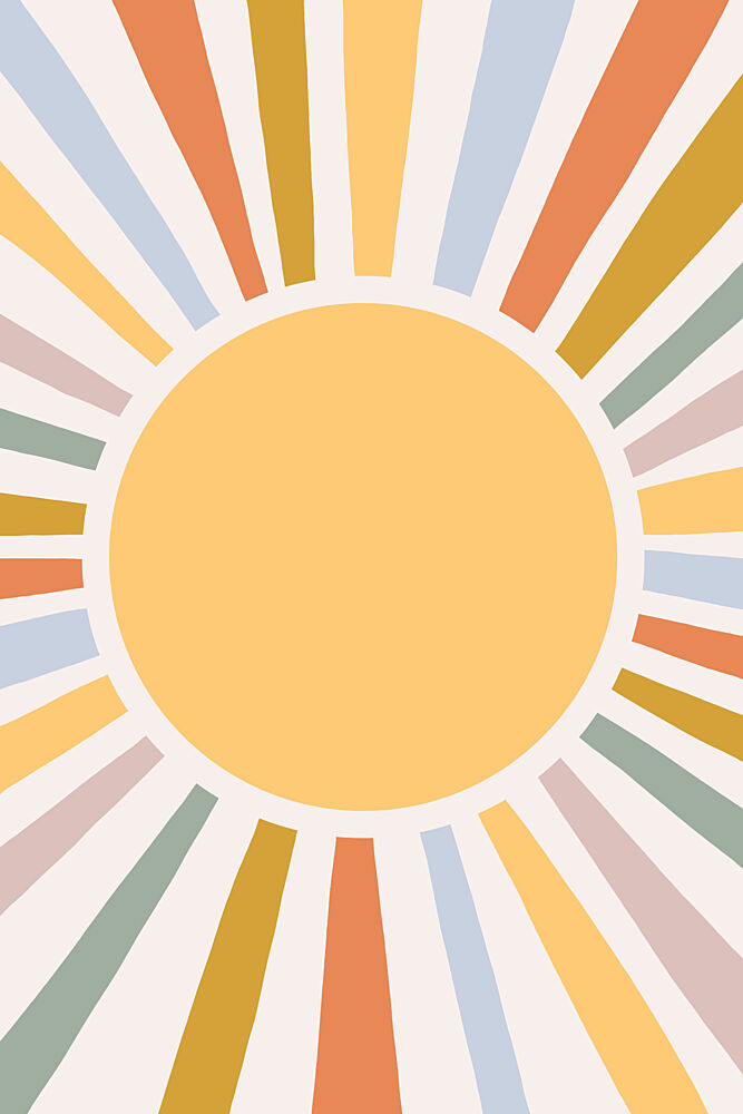 Colorful Sun Rays art print by Menina Lisboa for $57.95 CAD