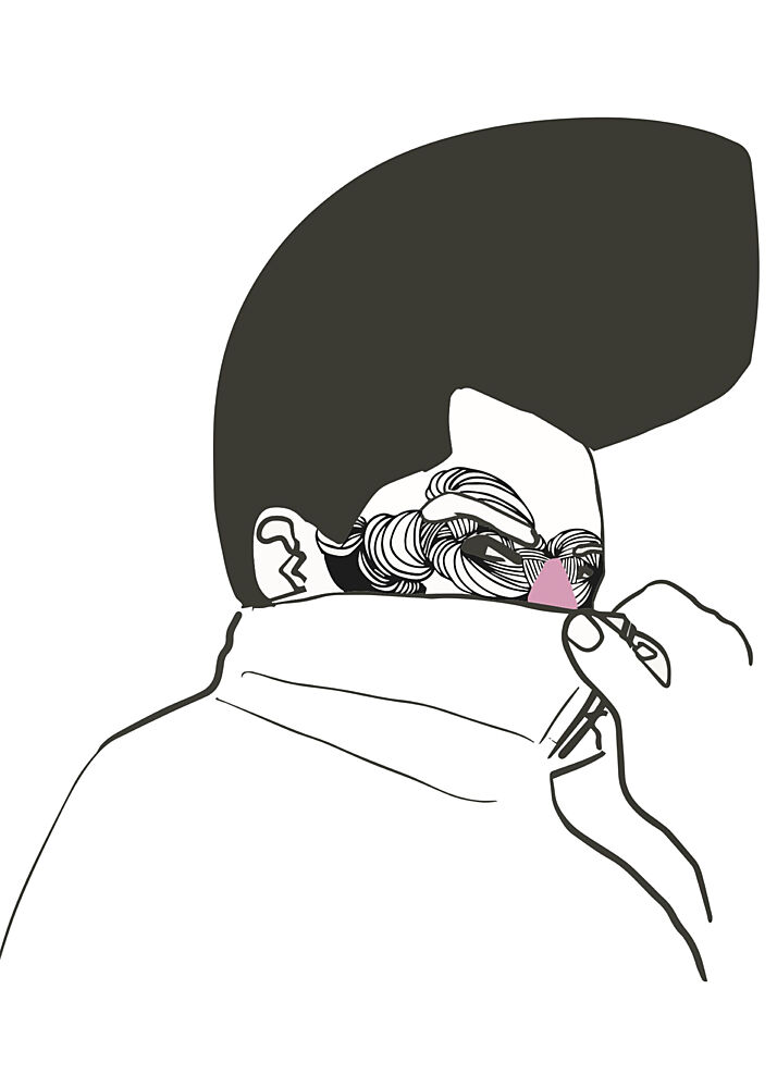 Big Hair Cool Profile art print by Ebony Carter for $57.95 CAD