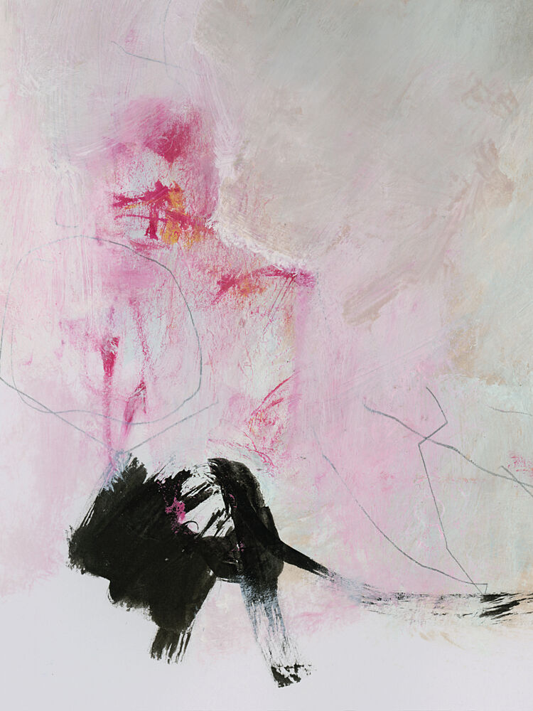 Blush and Black Abstract art print by Dan Hobday for $57.95 CAD