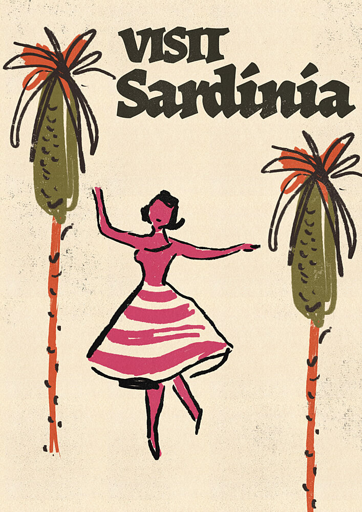 Vintage Sardinia Dancer art print by Nicholas for $57.95 CAD