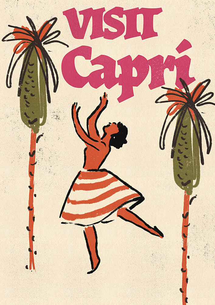 Joyful Capri Dance art print by Nicholas for $57.95 CAD