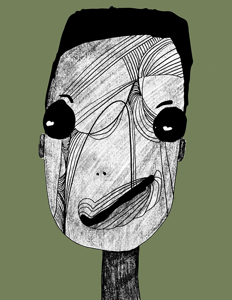 Quirky Face Character art print by Ebony Carter for $57.95 CAD