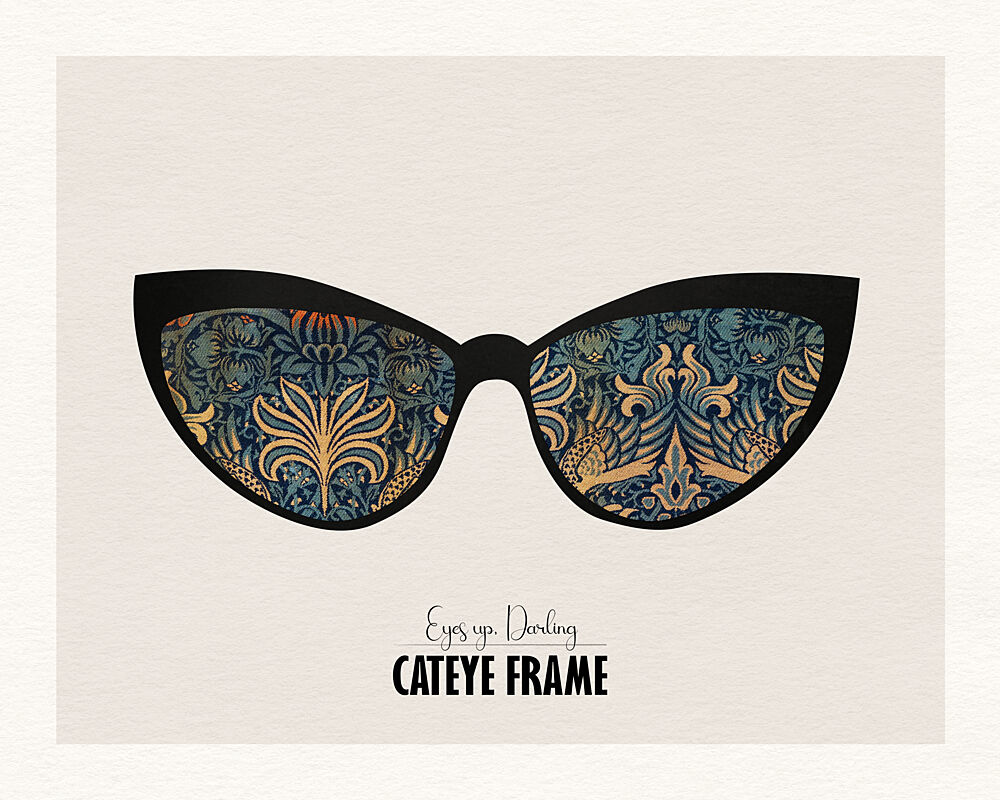 Cat-Eye Floral Pattern art print by Wild Violets for $57.95 CAD