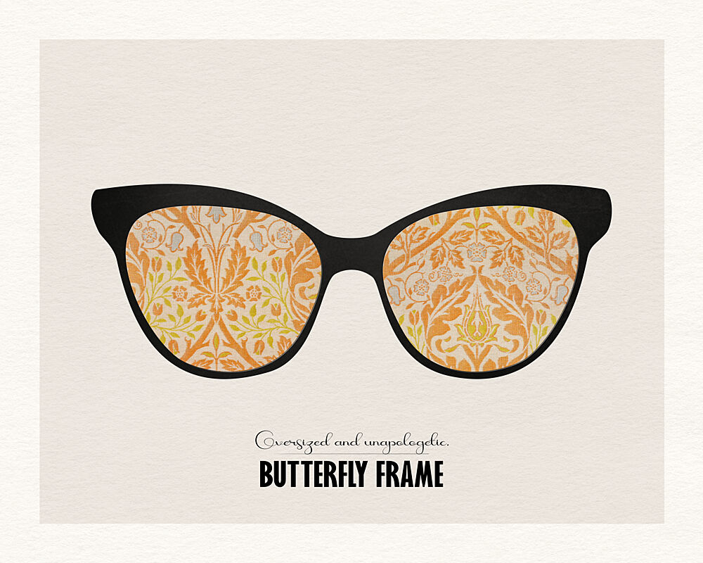 Elegant Floral Butterfly Frame art print by Wild Violets for $57.95 CAD
