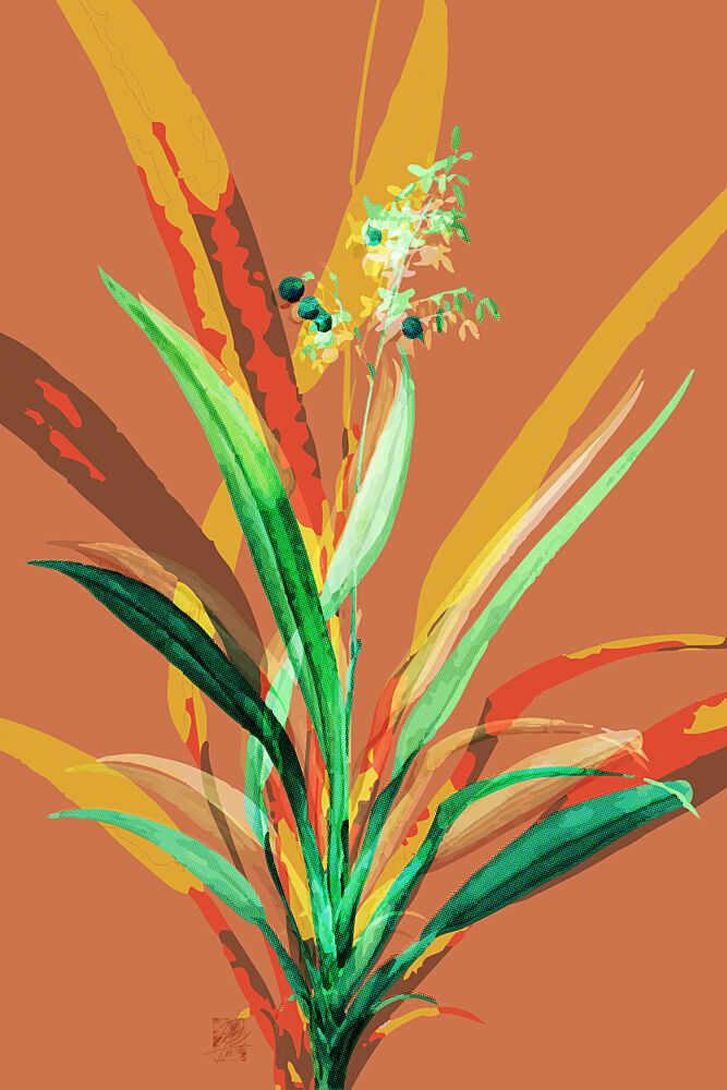 Vibrant Abstract Plant art print by Osvaldo Russo for $57.95 CAD