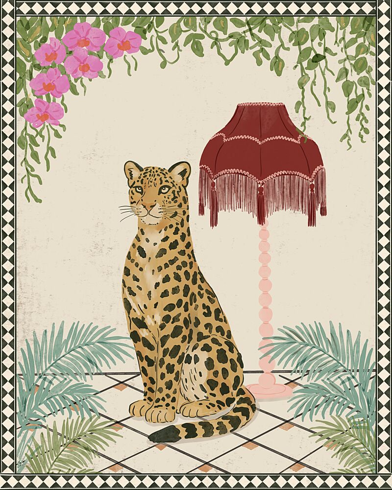 Elegant Tropical Leopard art print by Radhika Modi for $57.95 CAD
