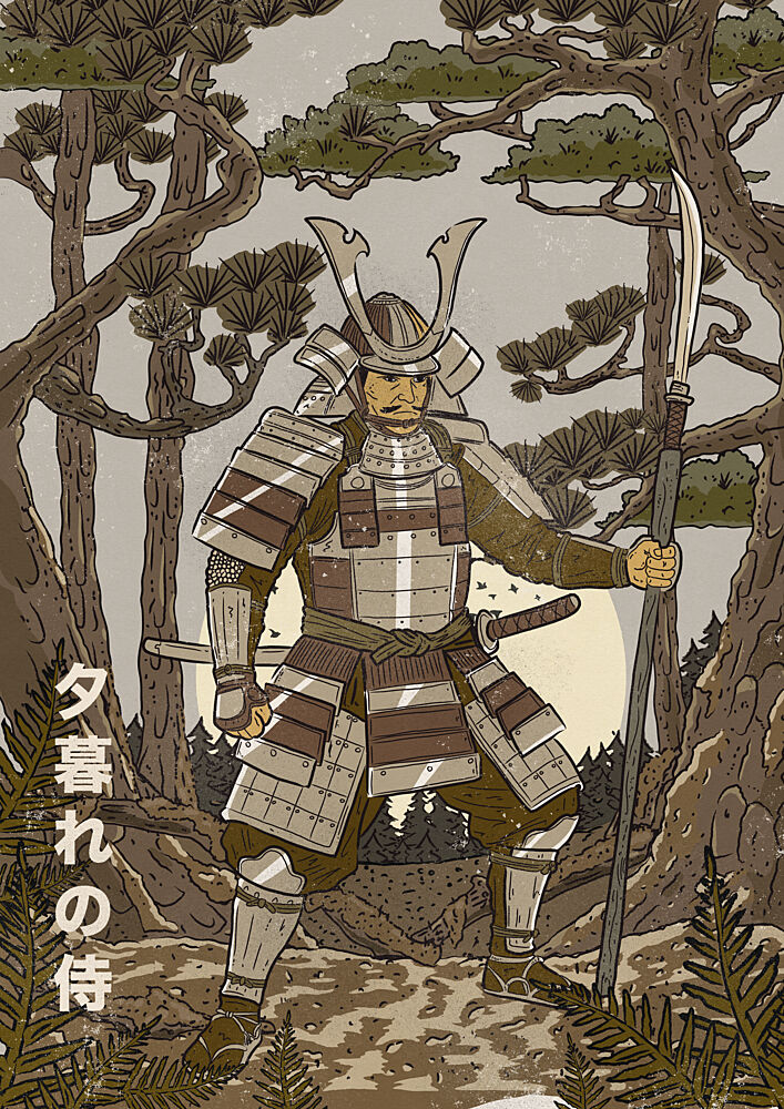 Samurai Forest Guardian art print by Nicholas for $57.95 CAD