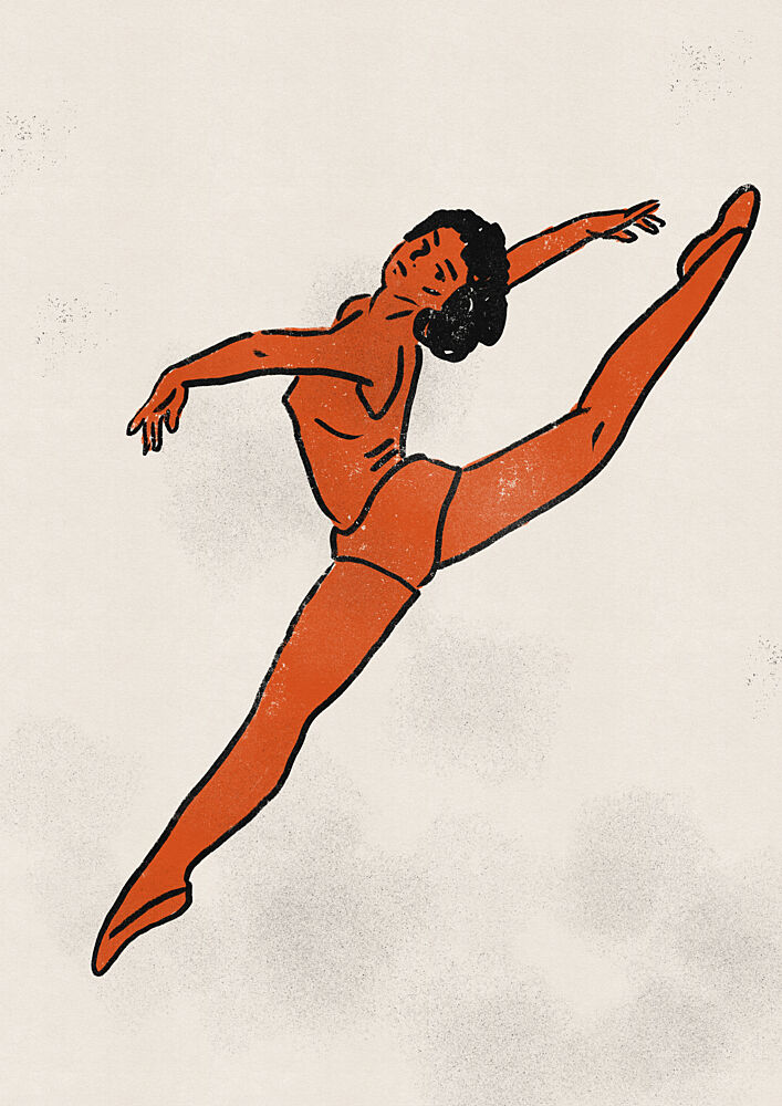 Dynamic Dancers Leap art print by Nicholas for $57.95 CAD