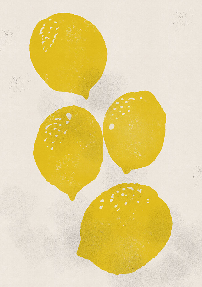 Vibrant Yellow Lemons art print by Nicholas for $57.95 CAD
