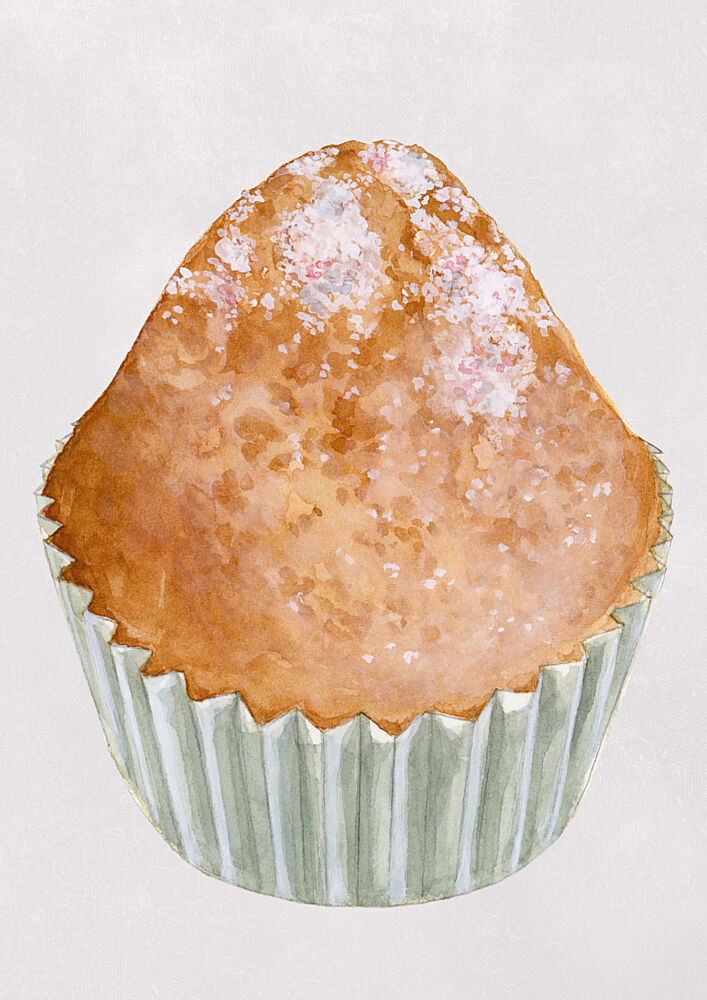 Sweet Watercolor Cupcake art print by Rosana Laiz Blursbyai for $57.95 CAD