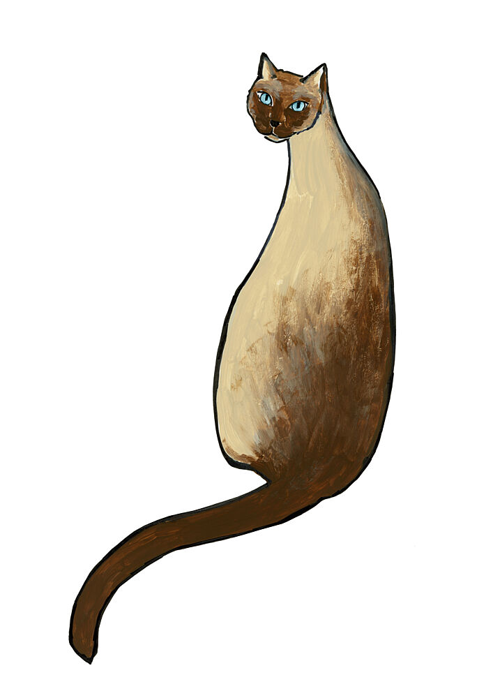 Siamese Cat Blue Eyes art print by Rosana Laiz Blursbyai for $57.95 CAD