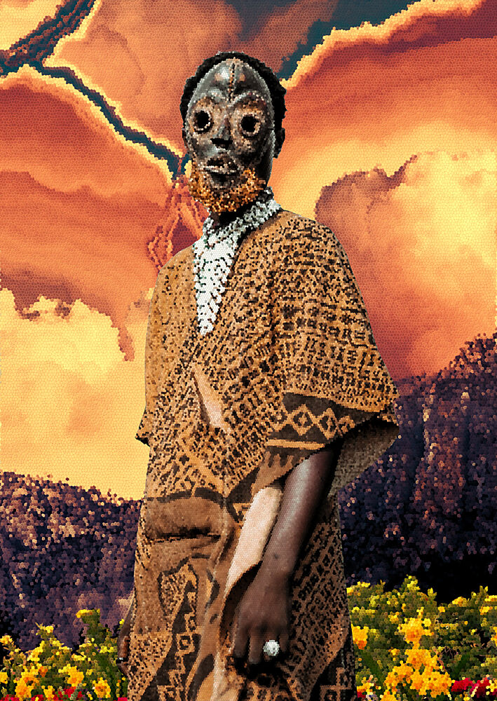 Mysterious Masked Figure art print by CosmoZach for $57.95 CAD