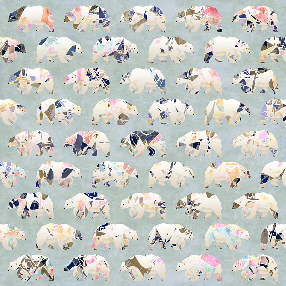 Patterned Polar Bears art print by Angelo Cerantola for $57.95 CAD