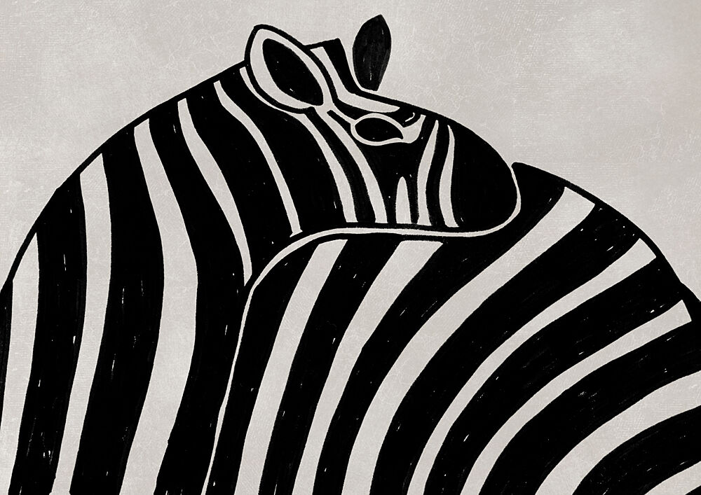 Zebra Love art print by Rosana Laiz Blursbyai for $57.95 CAD
