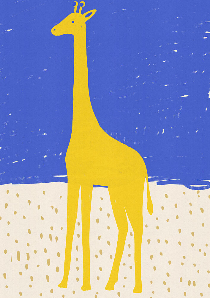 Tall Yellow Giraffe art print by Nicholas for $57.95 CAD