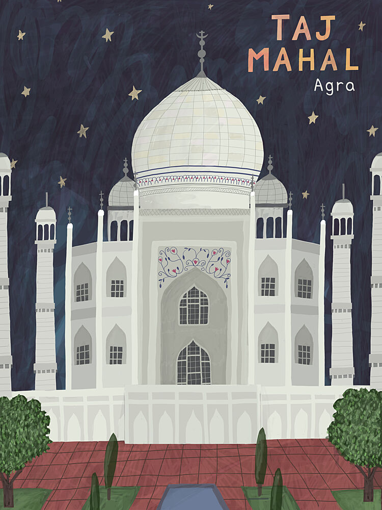 Taj Mahal Night Sky art print by Carla Daly for $57.95 CAD