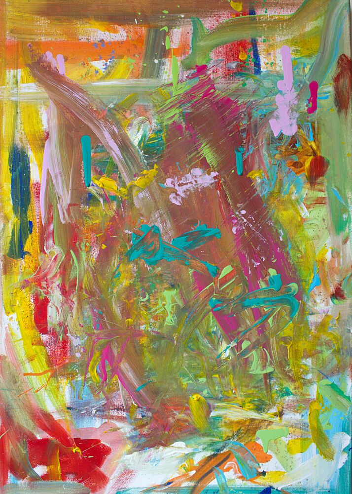 Vibrant Abstract Strokes art print by Marloes Aerts for $57.95 CAD