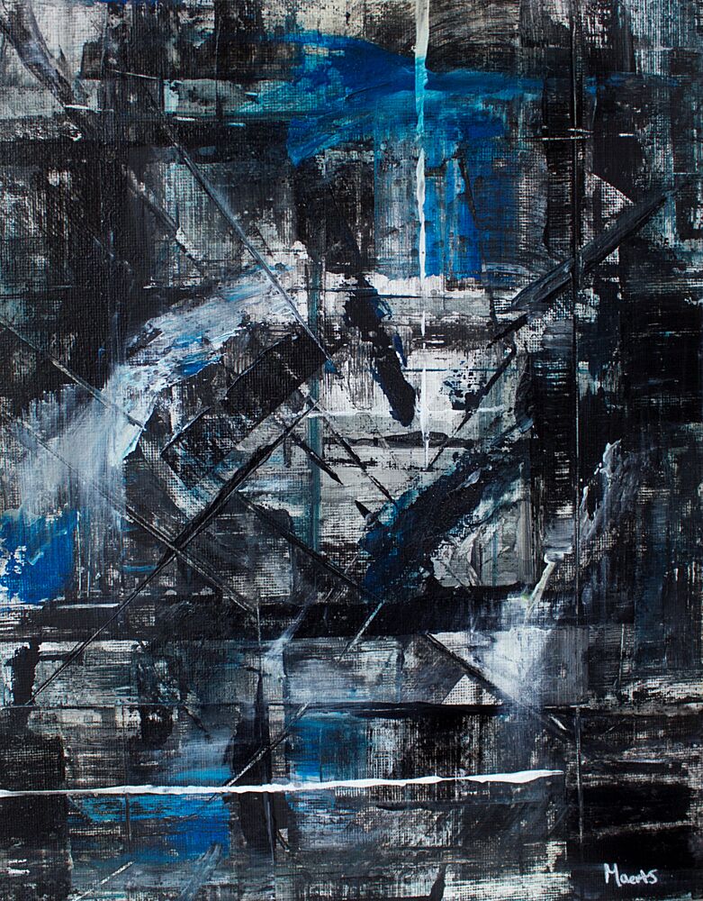 Dynamic Blue Strokes art print by Marloes Aerts for $57.95 CAD