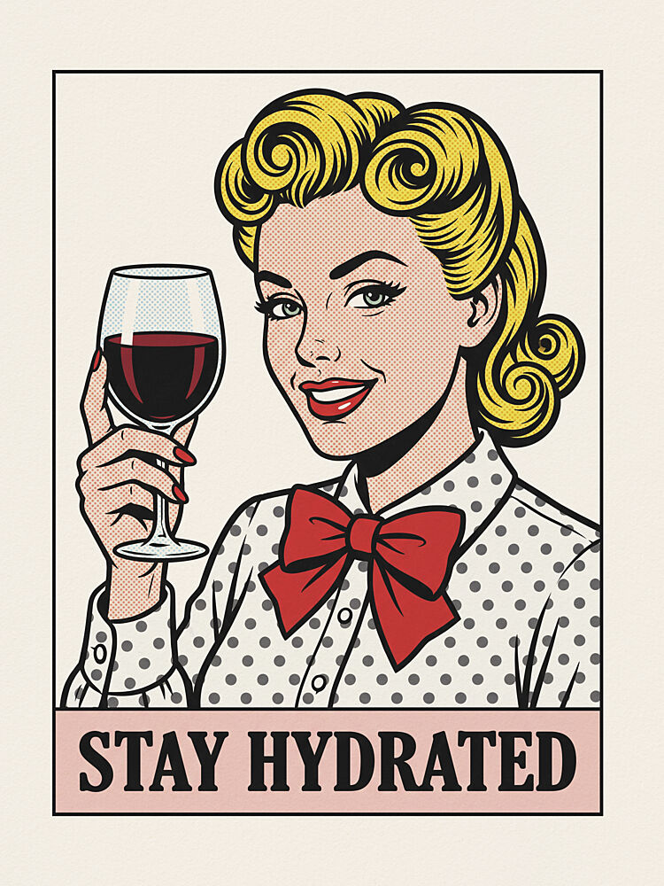 Pop Art Wine Woman art print by Andreas Magnusson for $57.95 CAD