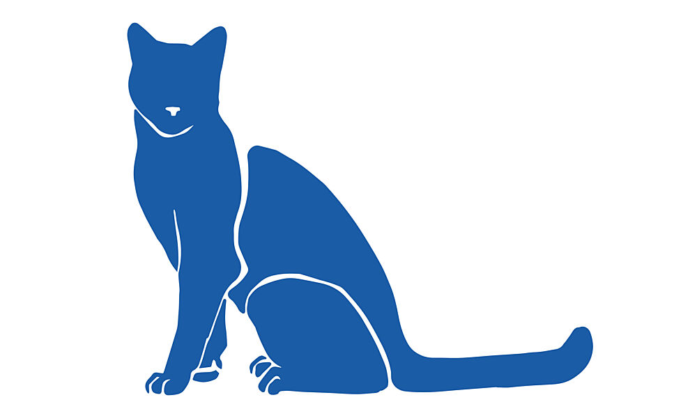 Elegant Blue Cat art print by E.C. Mazur for $57.95 CAD