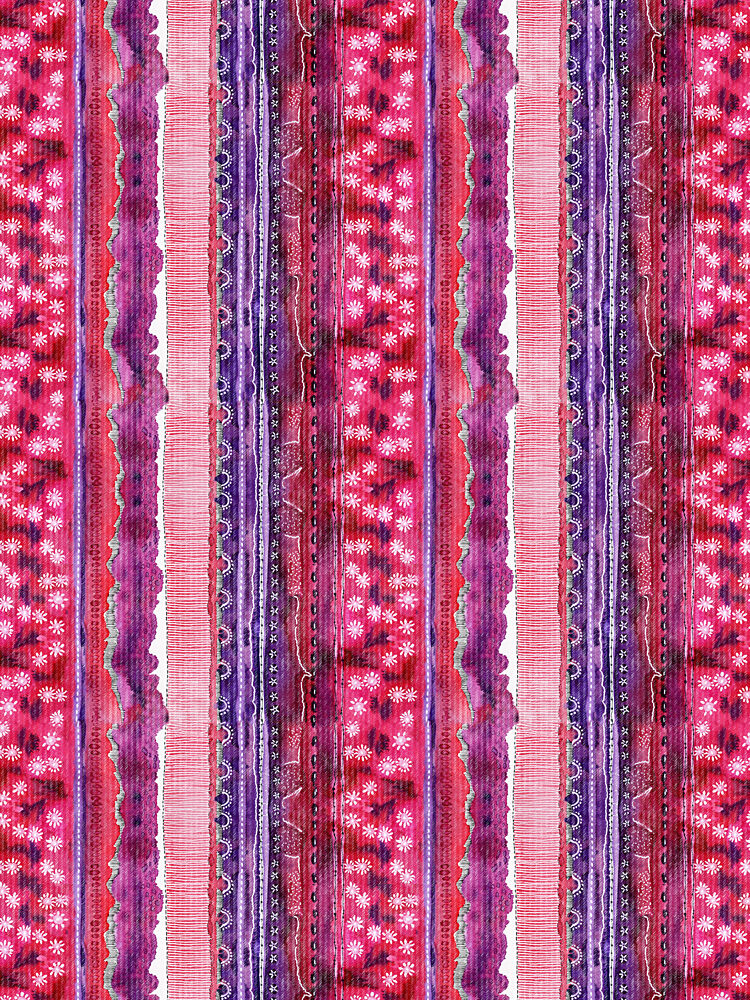 Vibrant Bohemian Stripes art print by Suchi Deb for $57.95 CAD