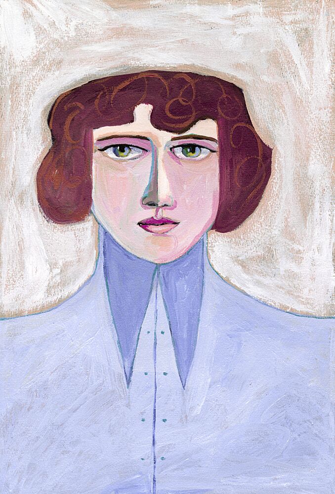 Modern Stylized Portrait art print by Sharyn Bursic for $57.95 CAD